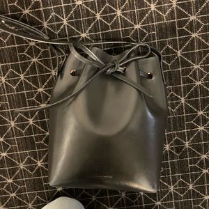 Mansur gavriel mini leather bucket bag